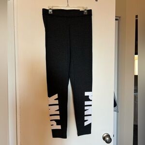 Victoria’s Secret PINK charcoal gray flat legging, size L
